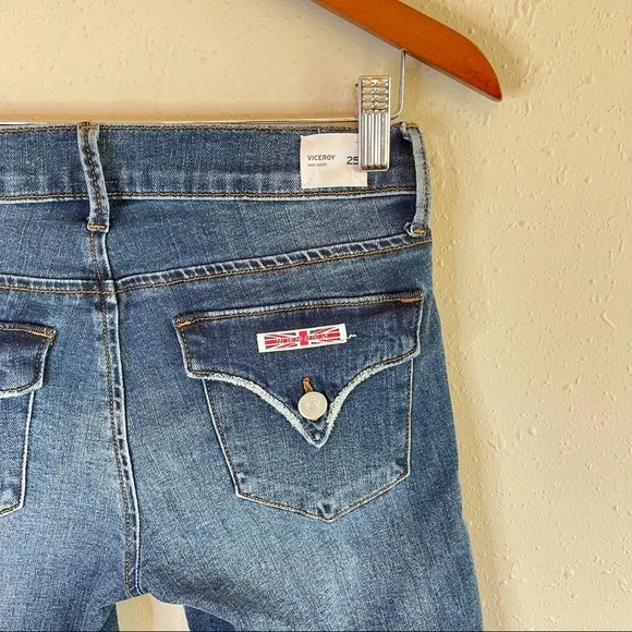 Hudson Viceroy Knee Women’s Dark Blue Denim Bermuda Size 25 NWT